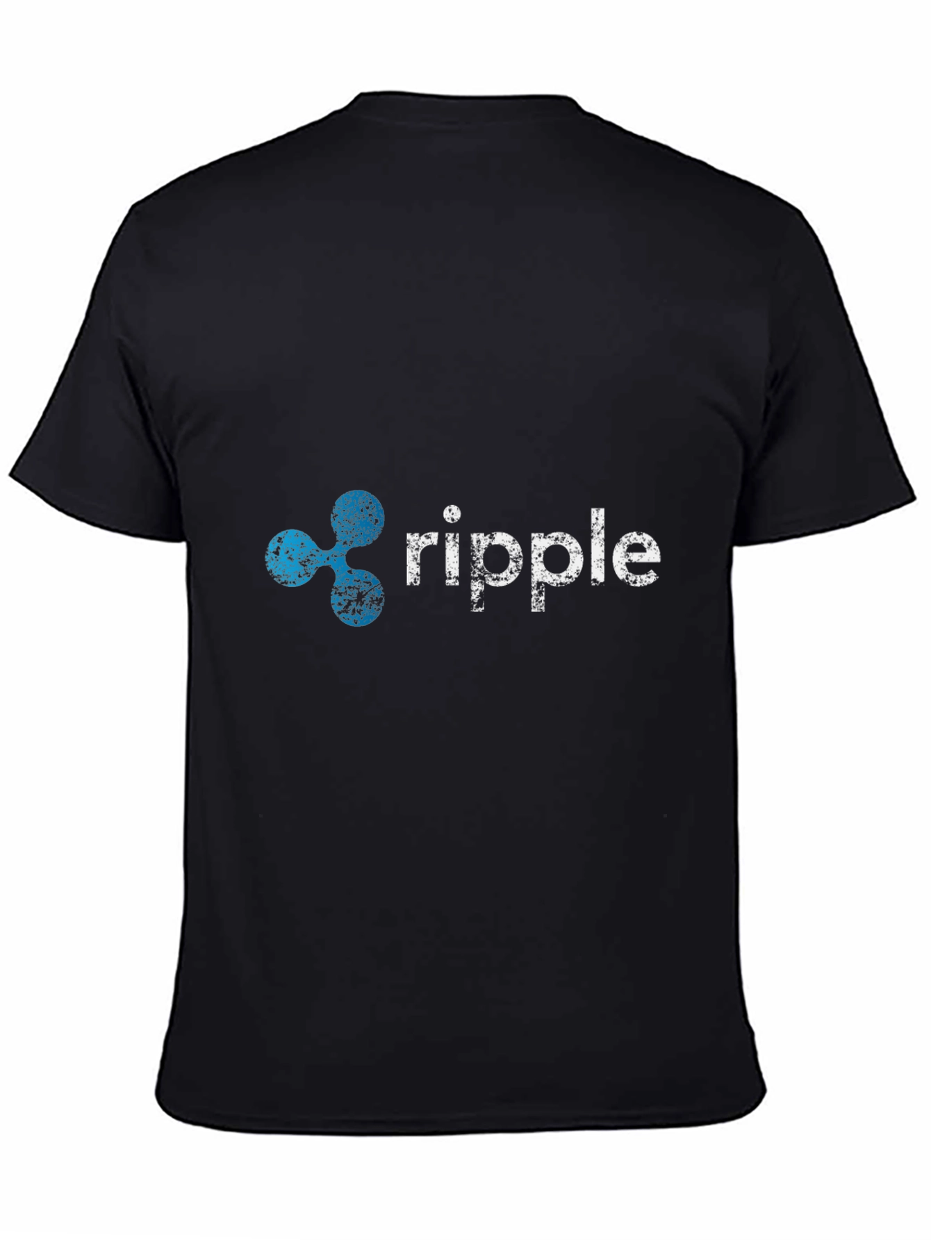 Ripple Cryptocurrency Logo Black T-Shirt