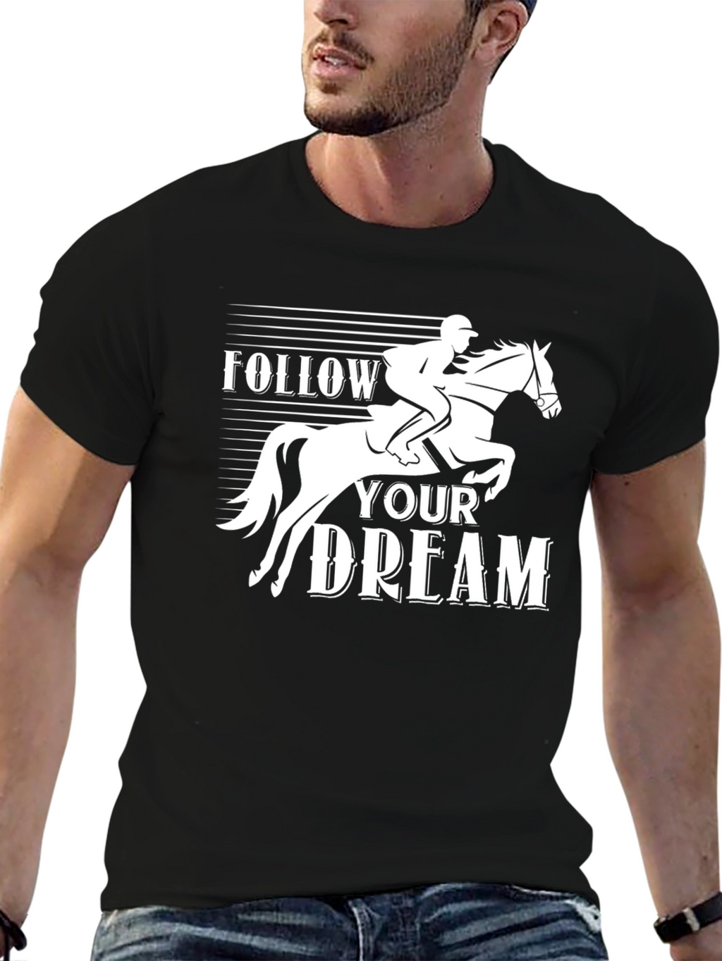 Follow Your Dream Equestrian Horse T-Shirt