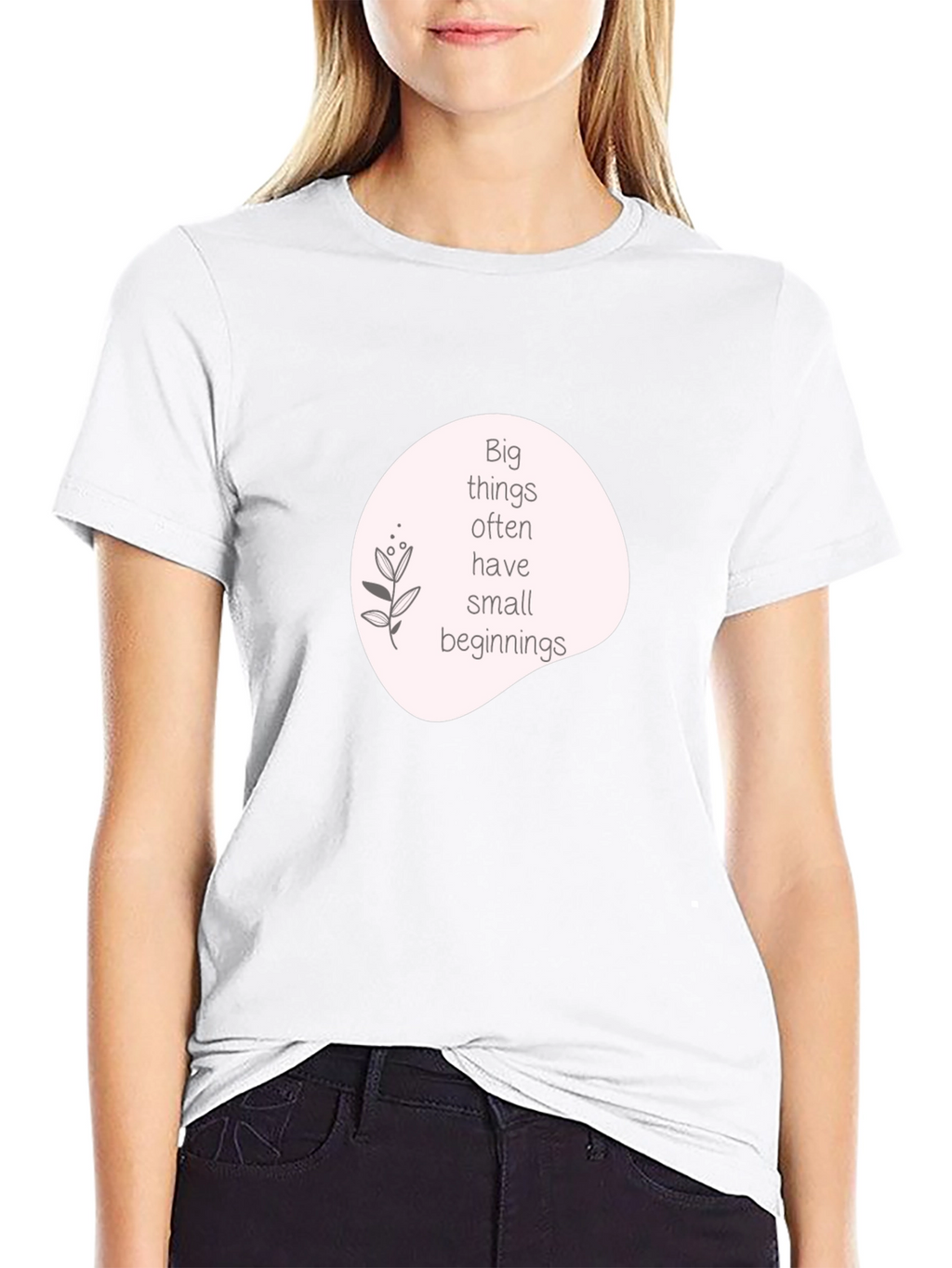Inspirational Quote Graphic T-Shirt - Black