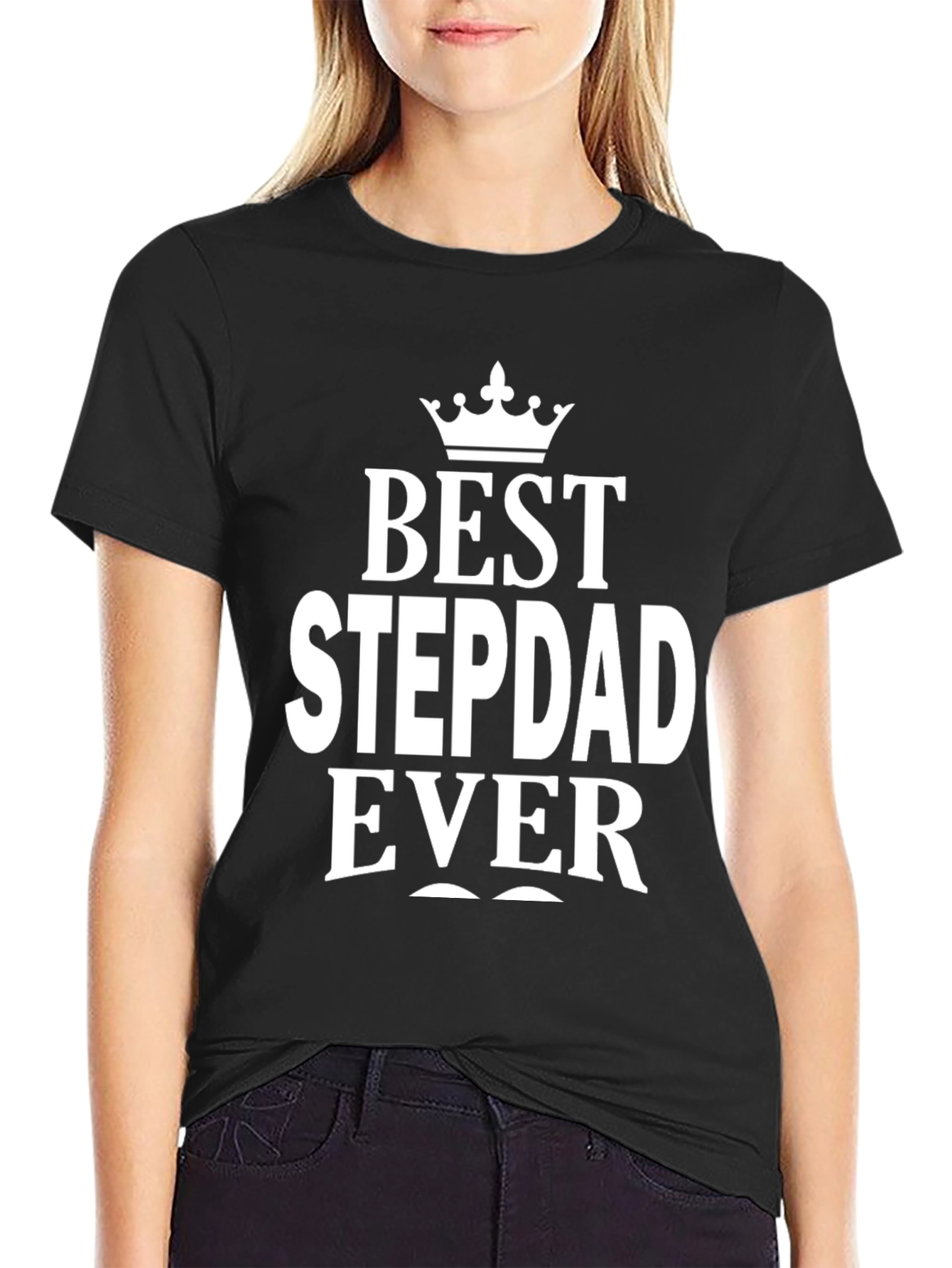 Best Stepdad Ever Black T-Shirt