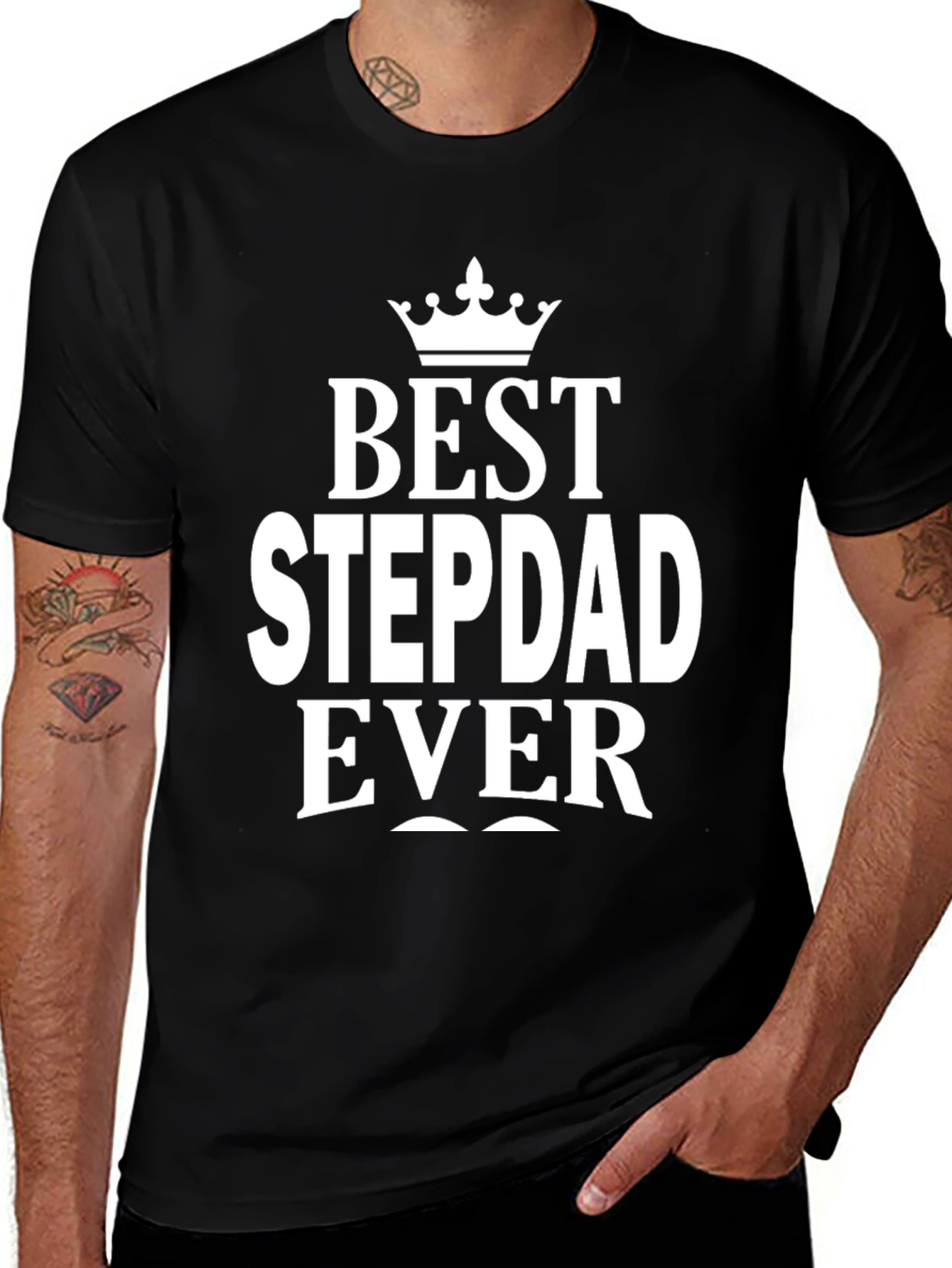 Best Stepdad Ever Black T-Shirt