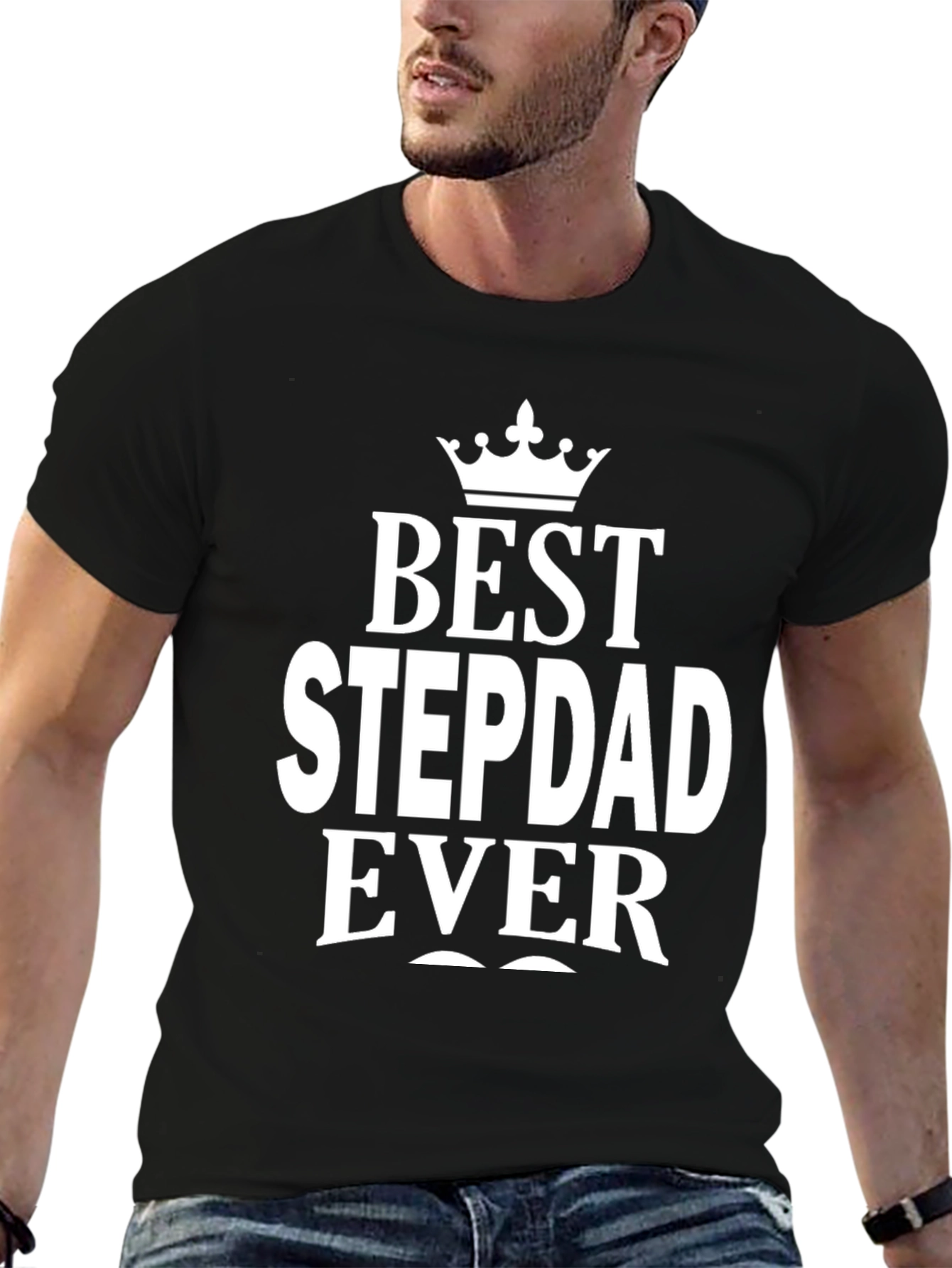 Best Stepdad Ever Black T-Shirt