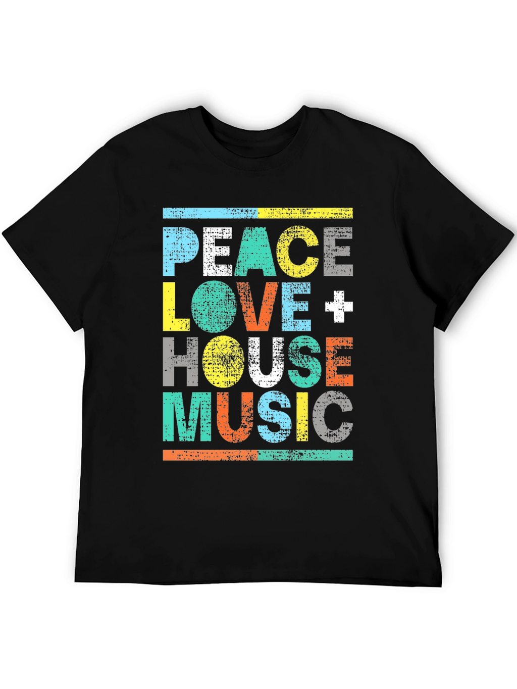 Peace Love House Music Graphic Tee