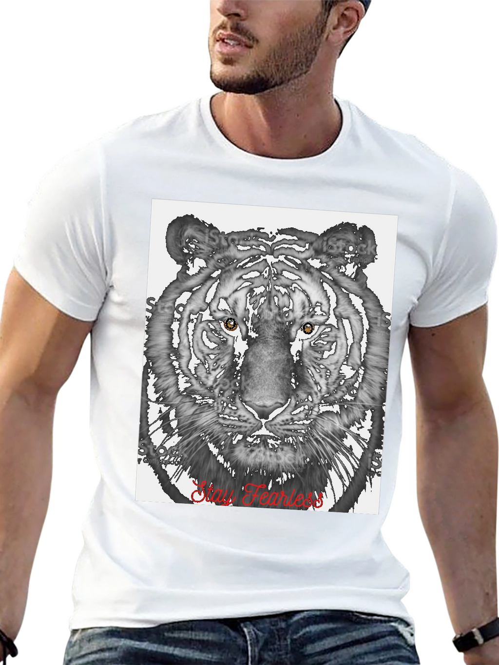 Stay Fearless Tiger Graphic Tee