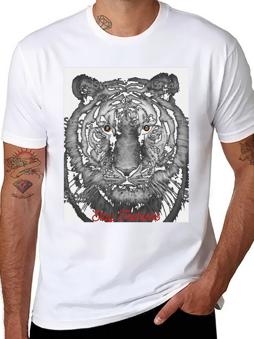 Stay Fearless Tiger Graphic Tee