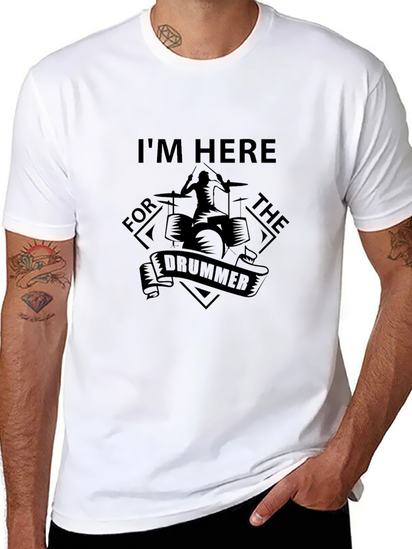 Im Here For The Drummer Graphic Tee