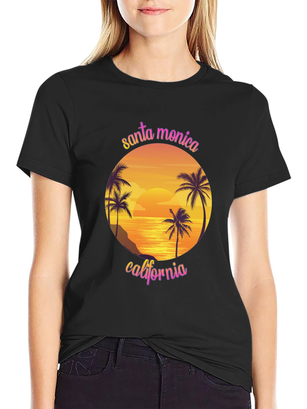 Santa Monica California Graphic T-Shirt