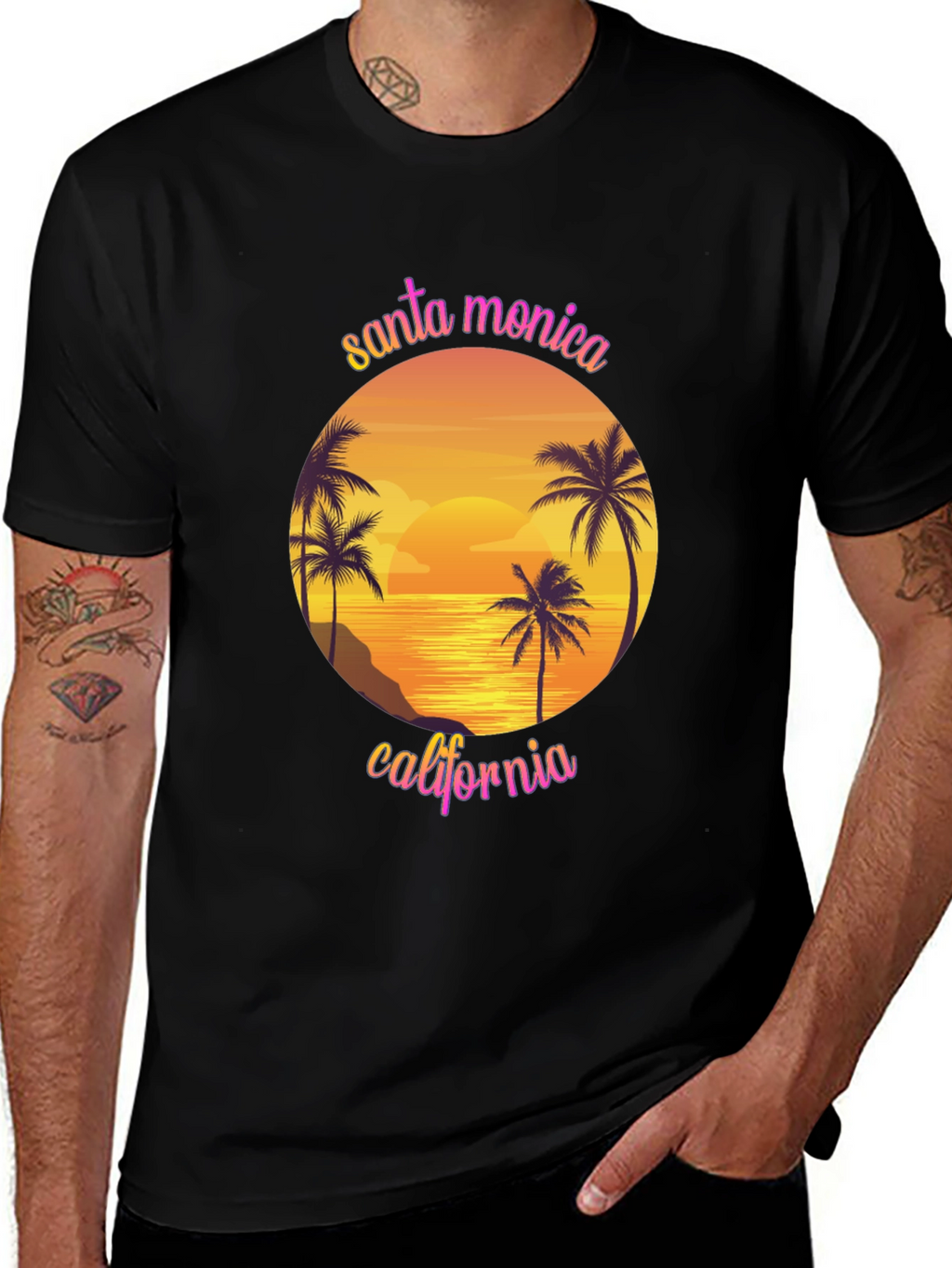 Santa Monica California Graphic T-Shirt