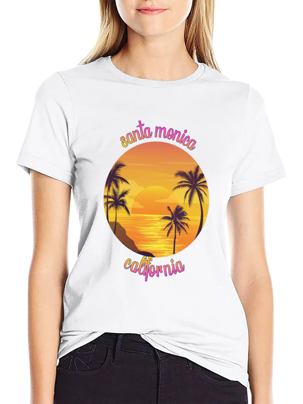 Santa Monica California Graphic T-Shirt