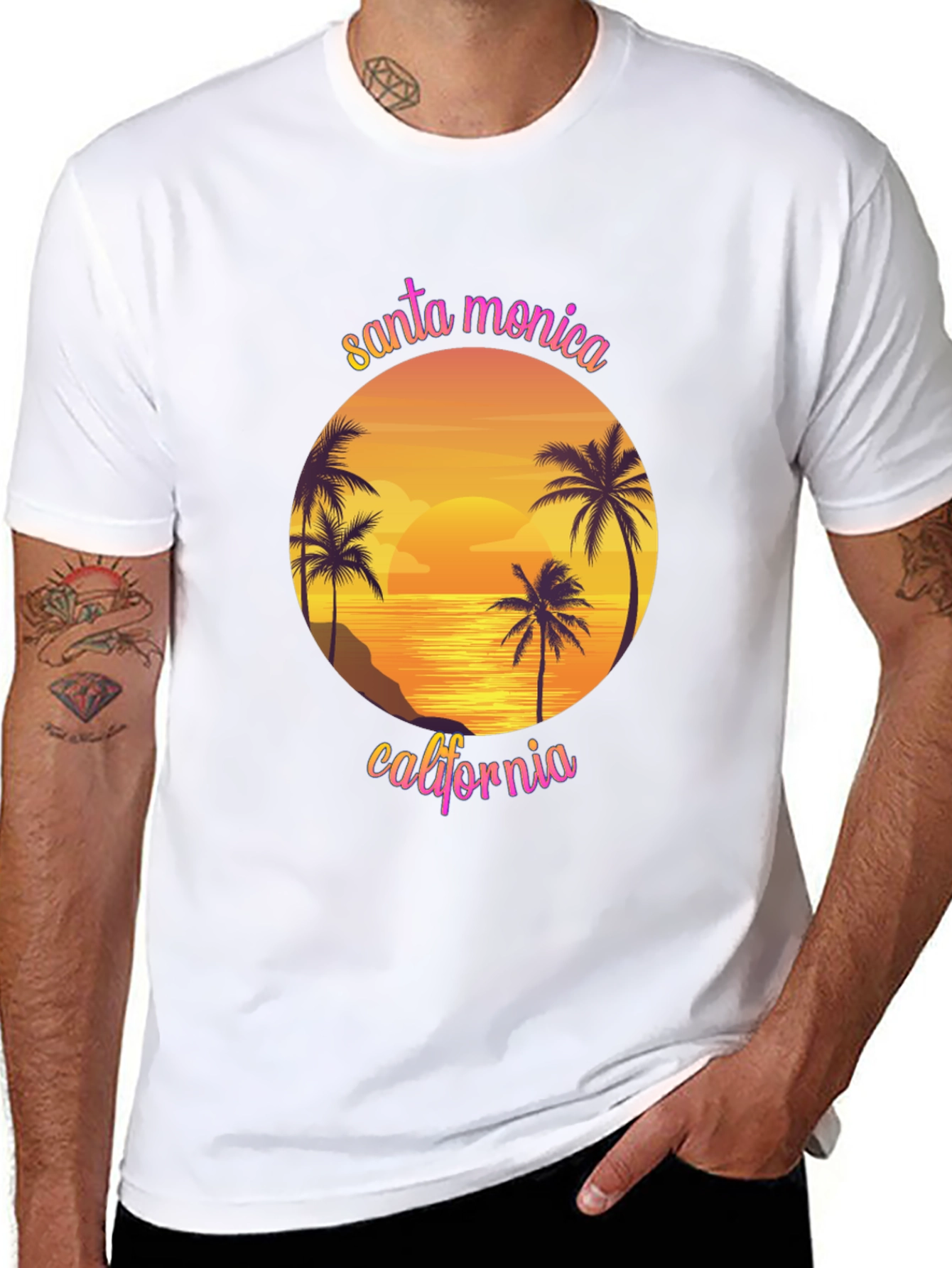 Santa Monica California Graphic T-Shirt