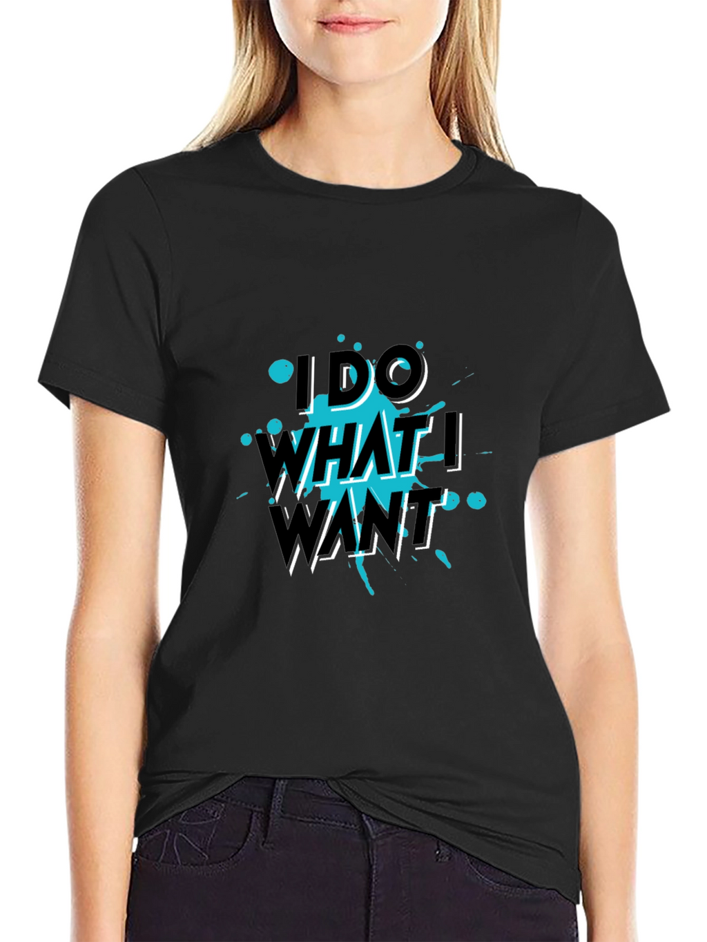 I Do What I Want Black Tee