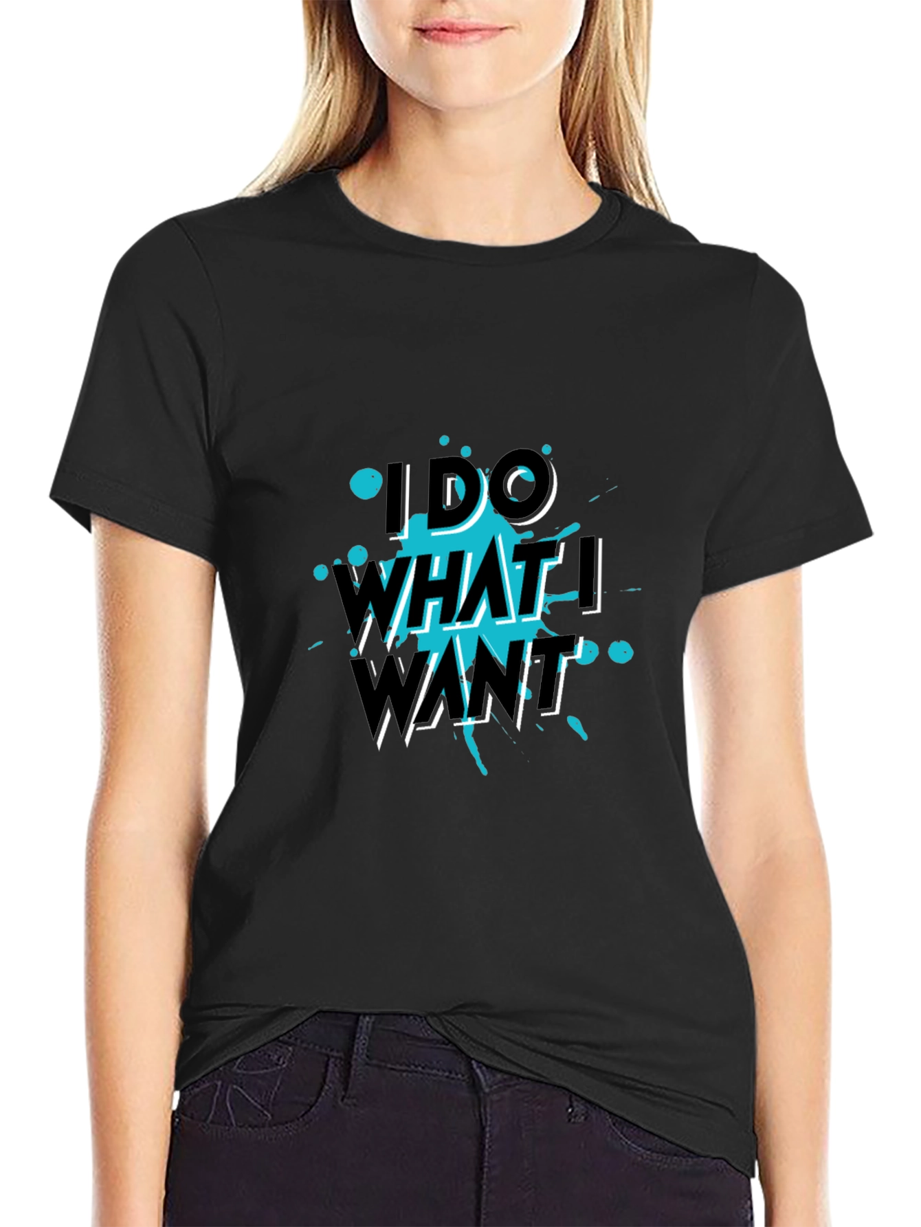 I Do What I Want Black Tee