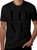 Love Graphic Black T-Shirt for Men