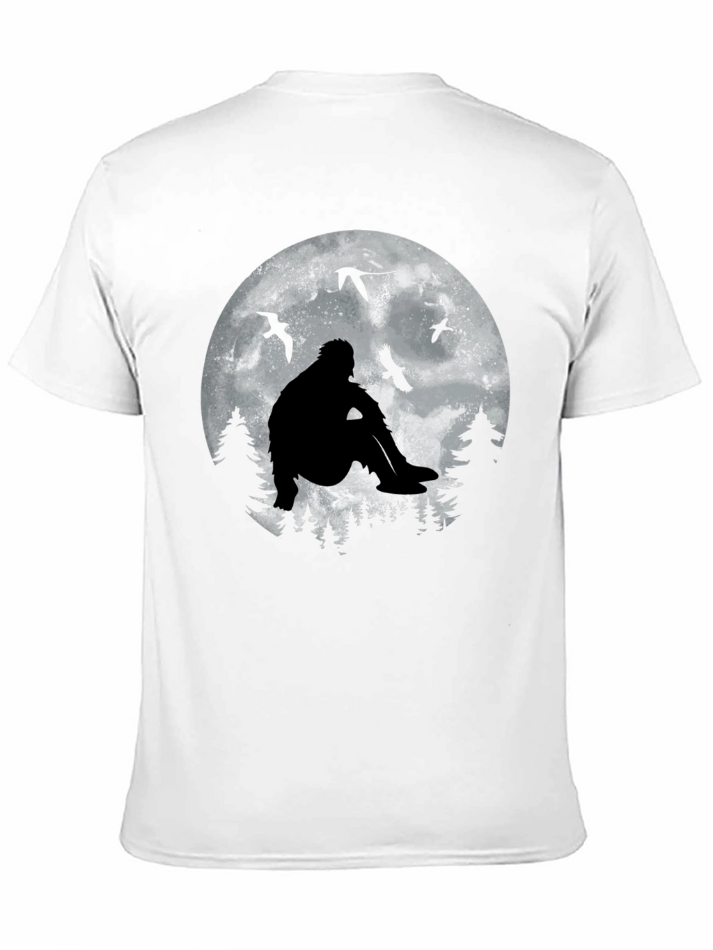 Bigfoot Moon Silhouette T-Shirt - Cryptid Graphic Tee