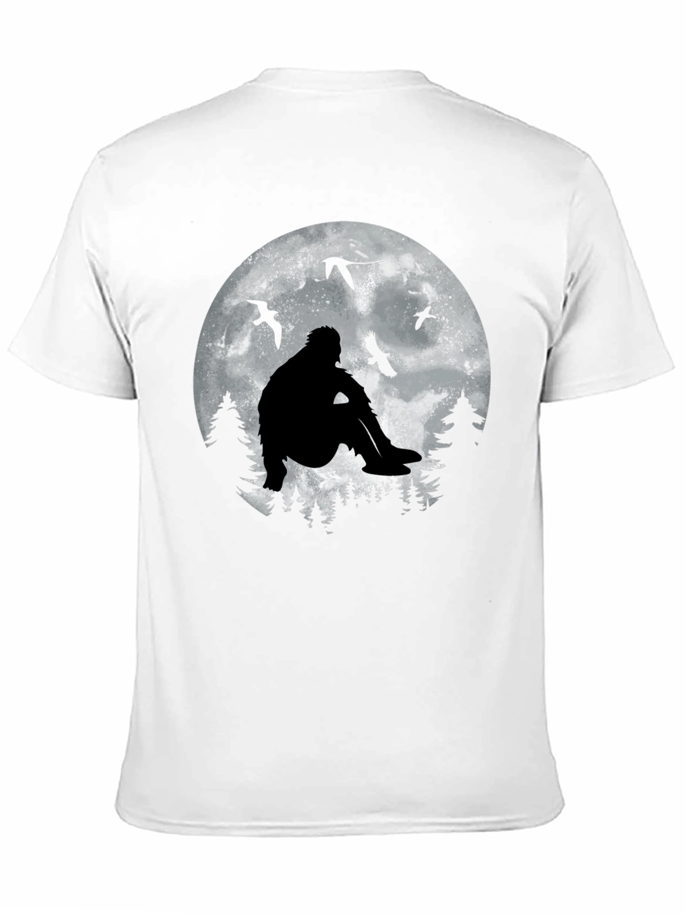 Bigfoot Moon Silhouette T-Shirt - Cryptid Graphic Tee