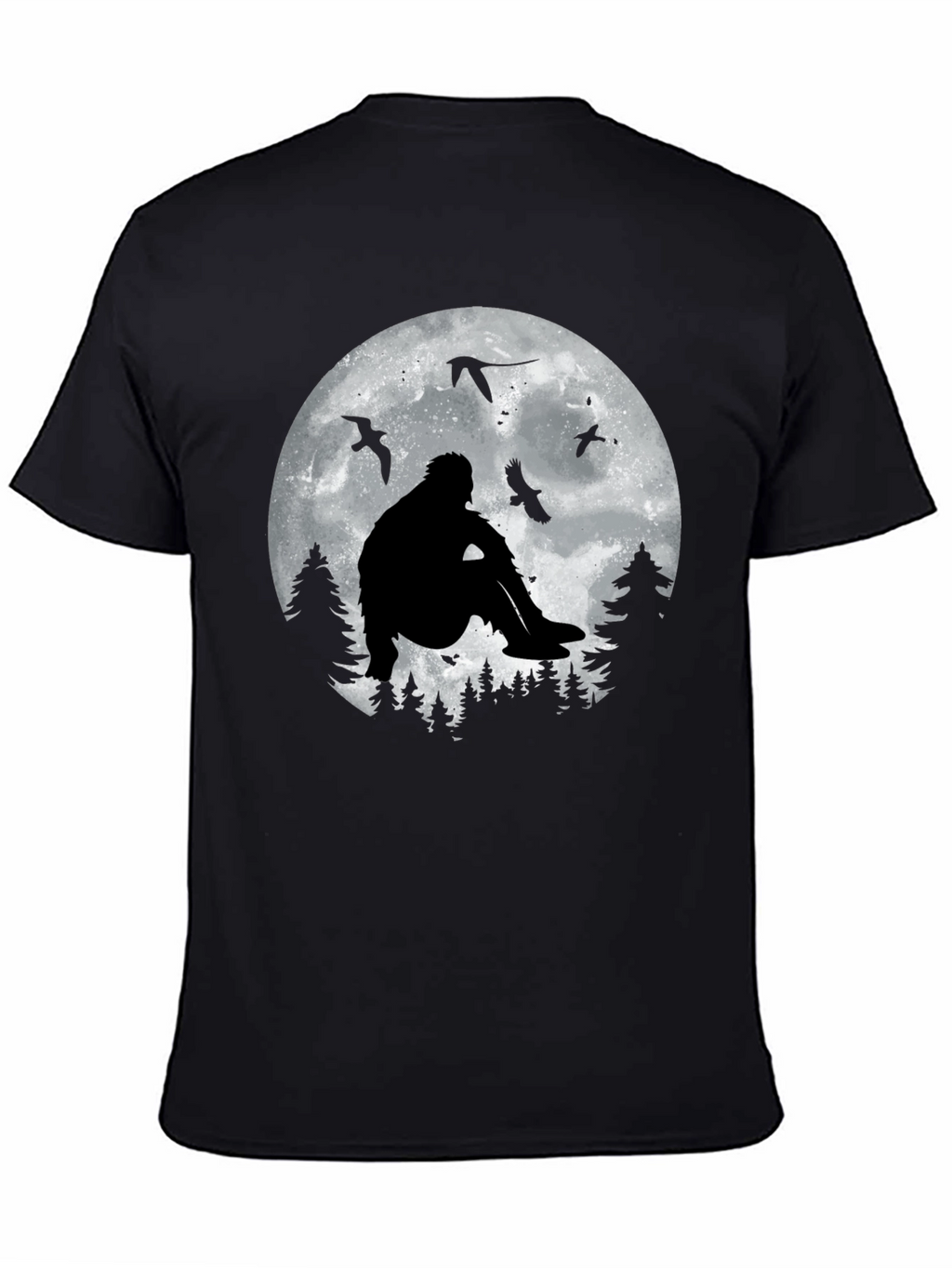 Bigfoot Moon Silhouette T-Shirt - Cryptid Graphic Tee