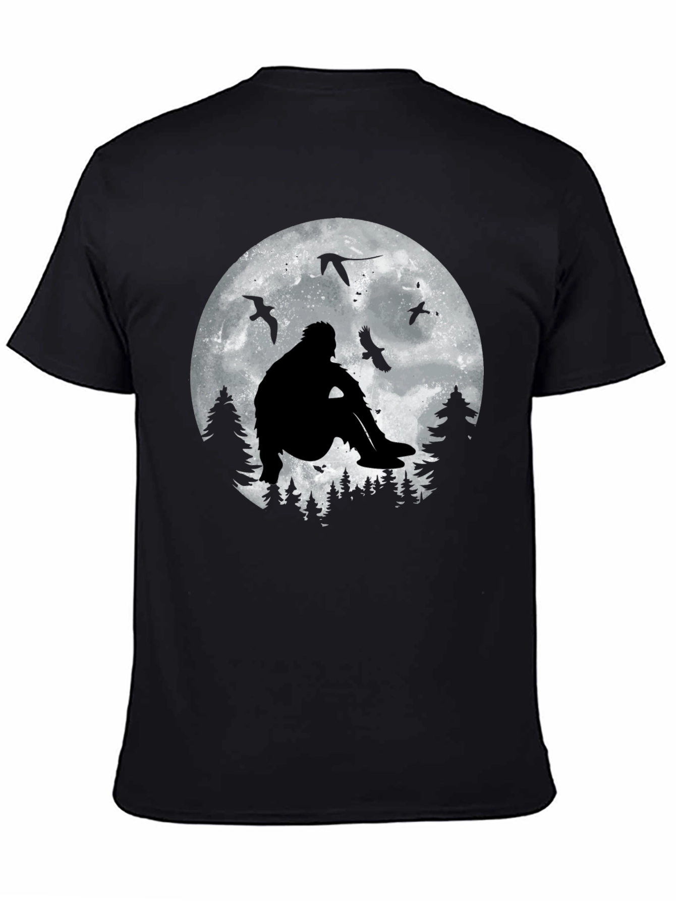 Bigfoot Moon Silhouette T-Shirt - Cryptid Graphic Tee