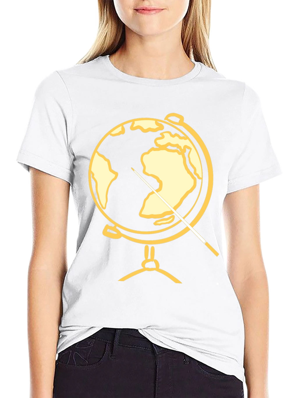 Globe Pointer T-Shirt - Black Graphic Tee