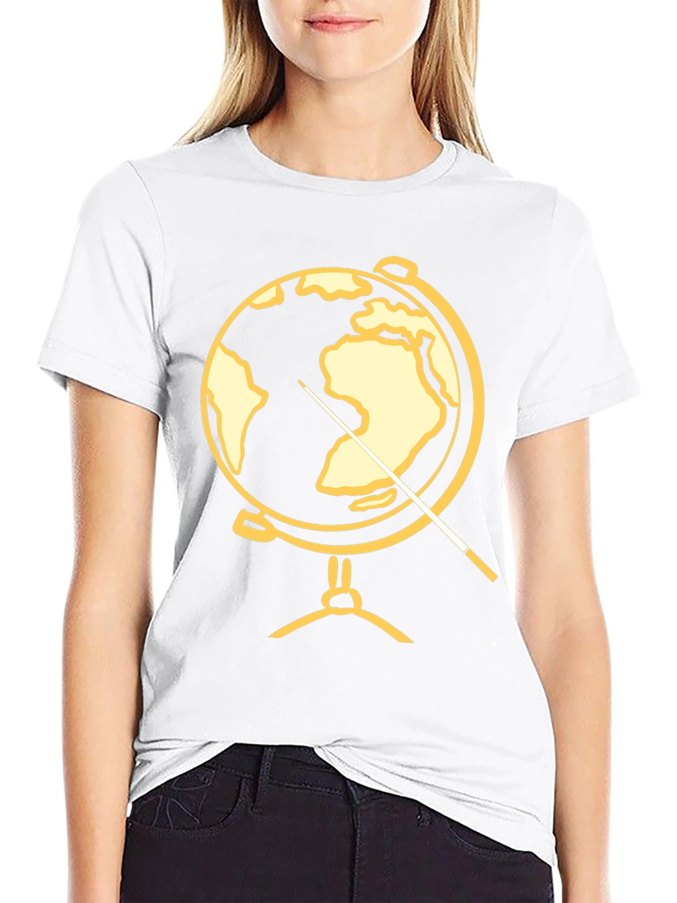 Globe Pointer T-Shirt - Black Graphic Tee