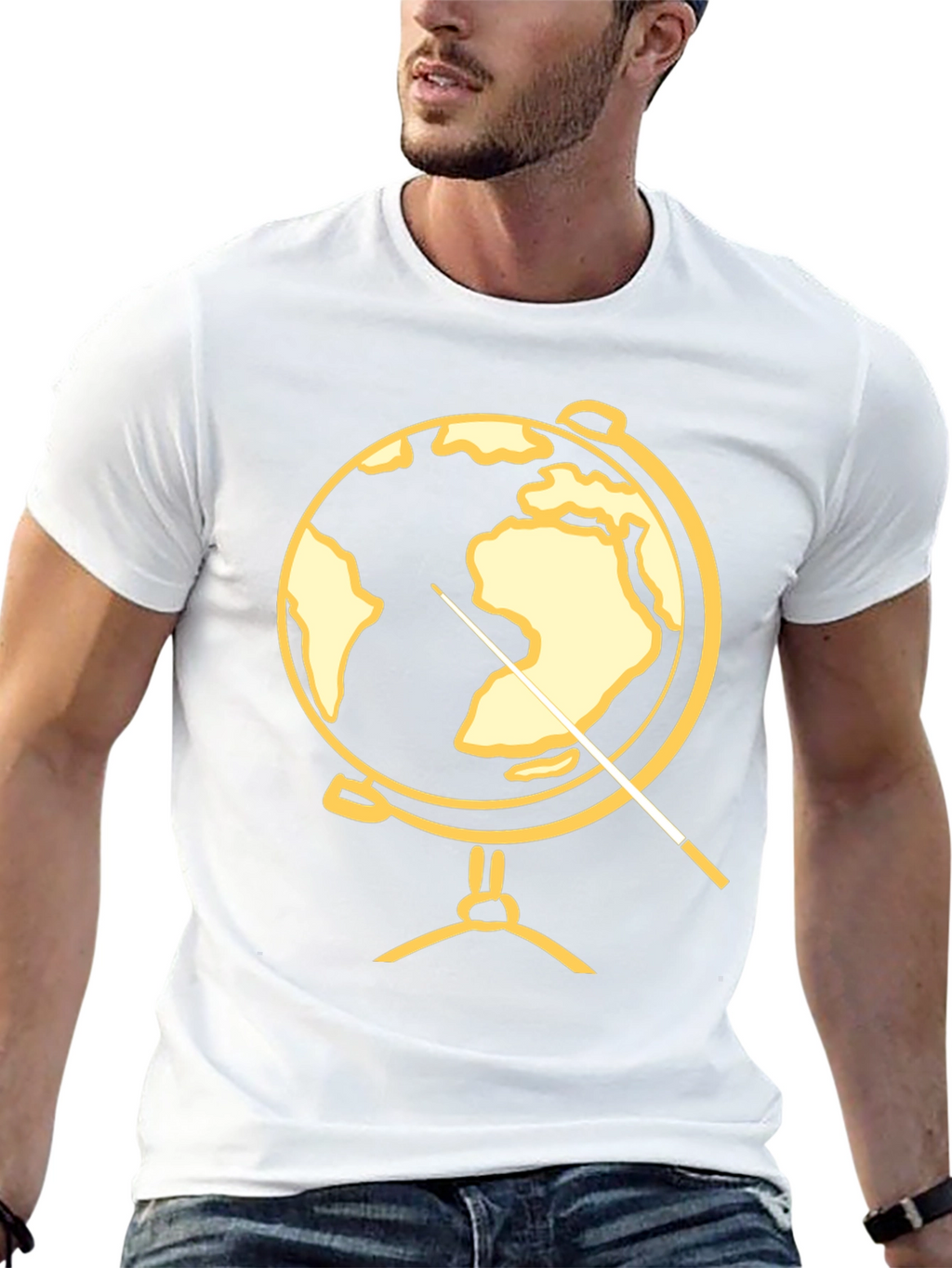 Globe Pointer T-Shirt - Black Graphic Tee