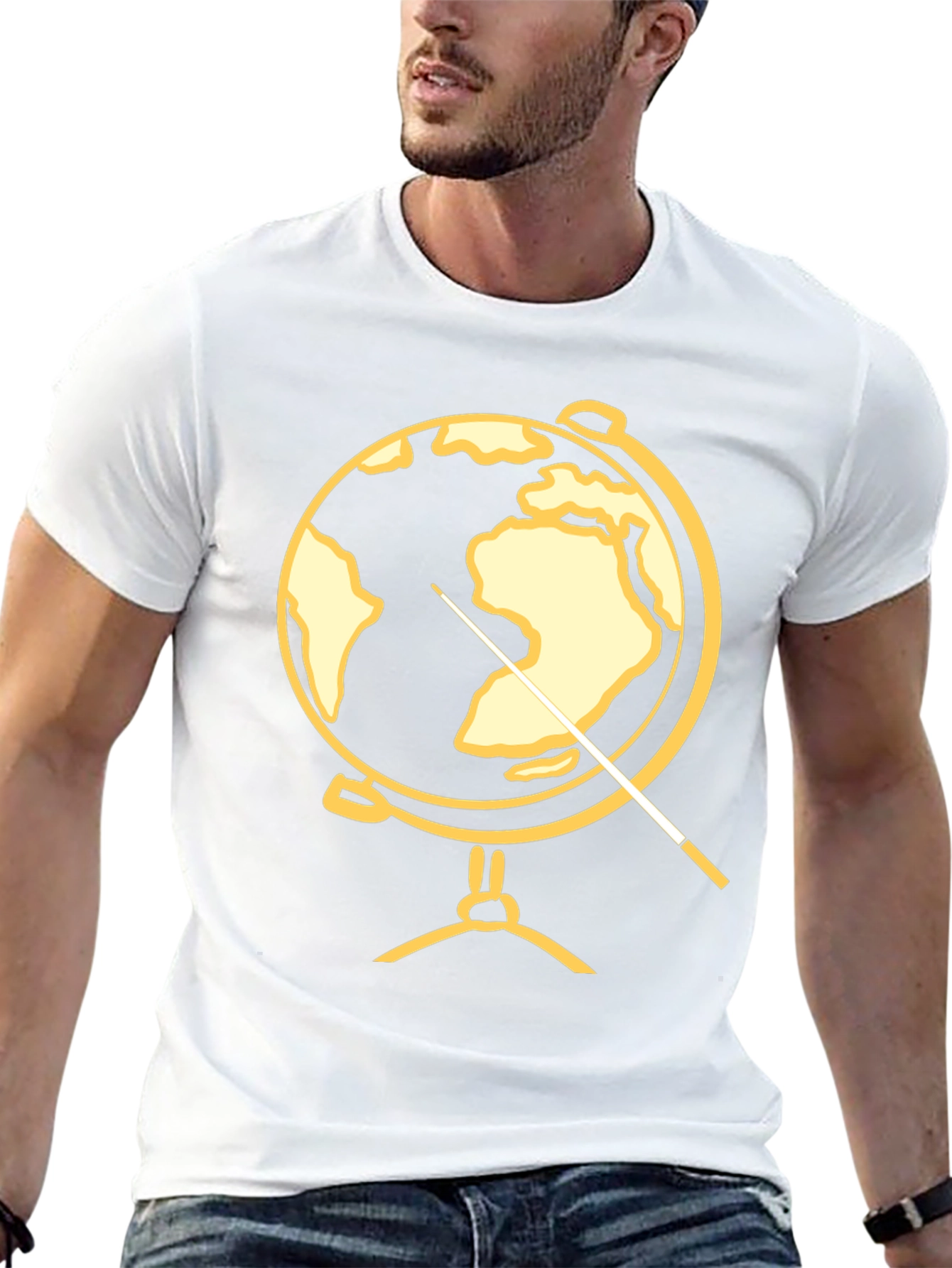 Globe Pointer T-Shirt - Black Graphic Tee