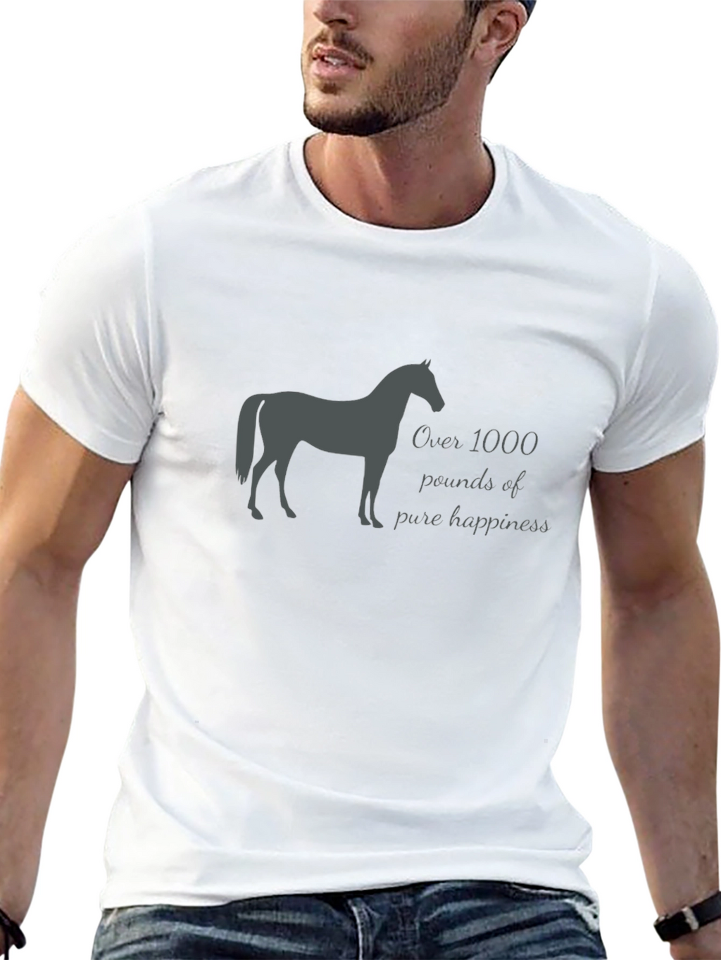 Horse Lover T-Shirt: Over 1000 Pounds of Happiness