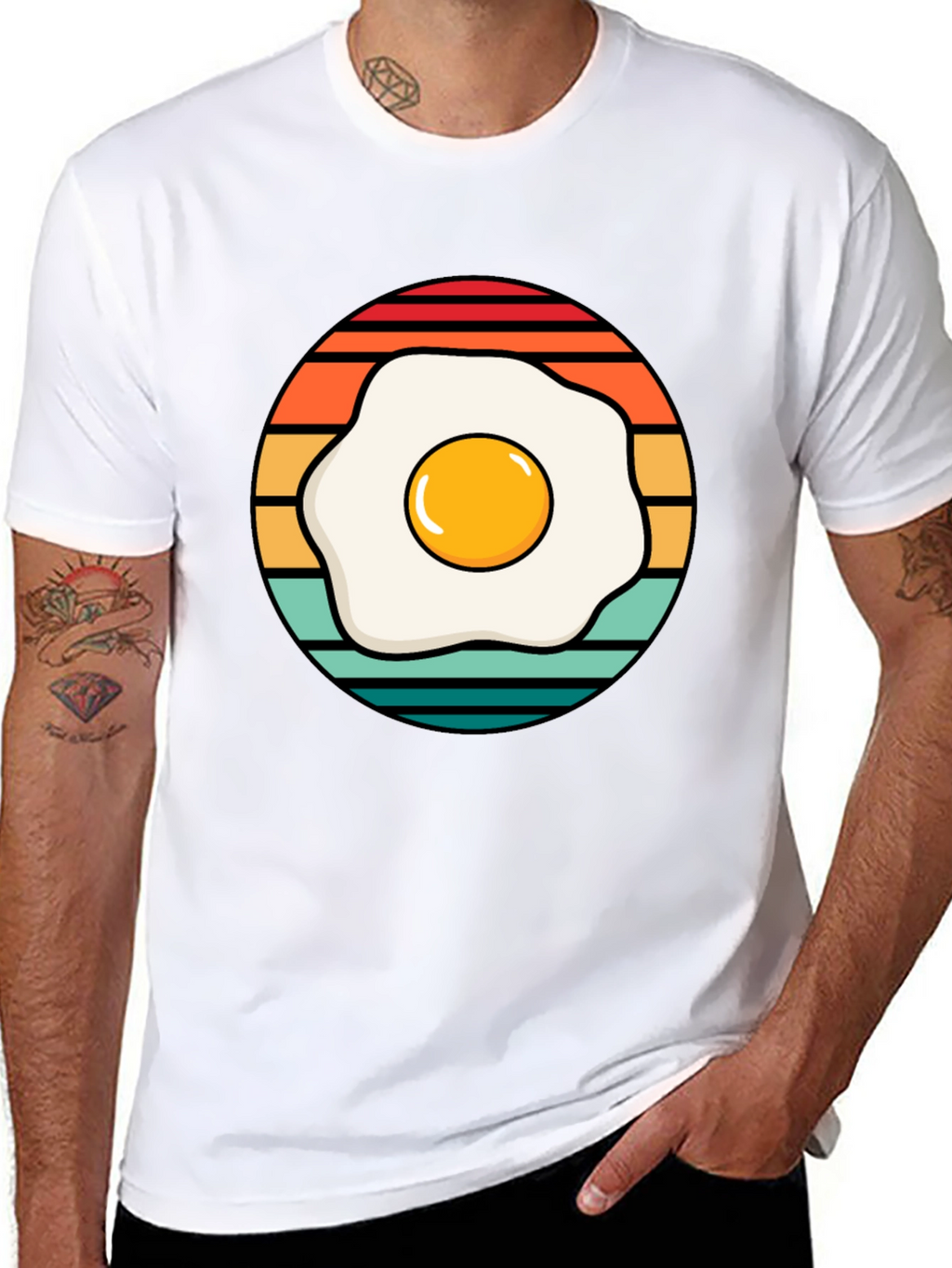 Retro Egg T-Shirt - Breakfast Lover Tee
