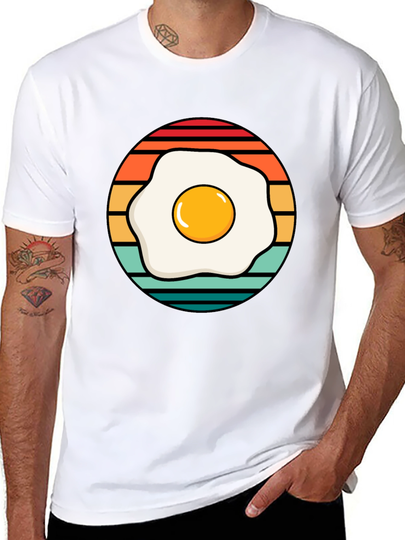 Retro Egg T-Shirt - Breakfast Lover Tee