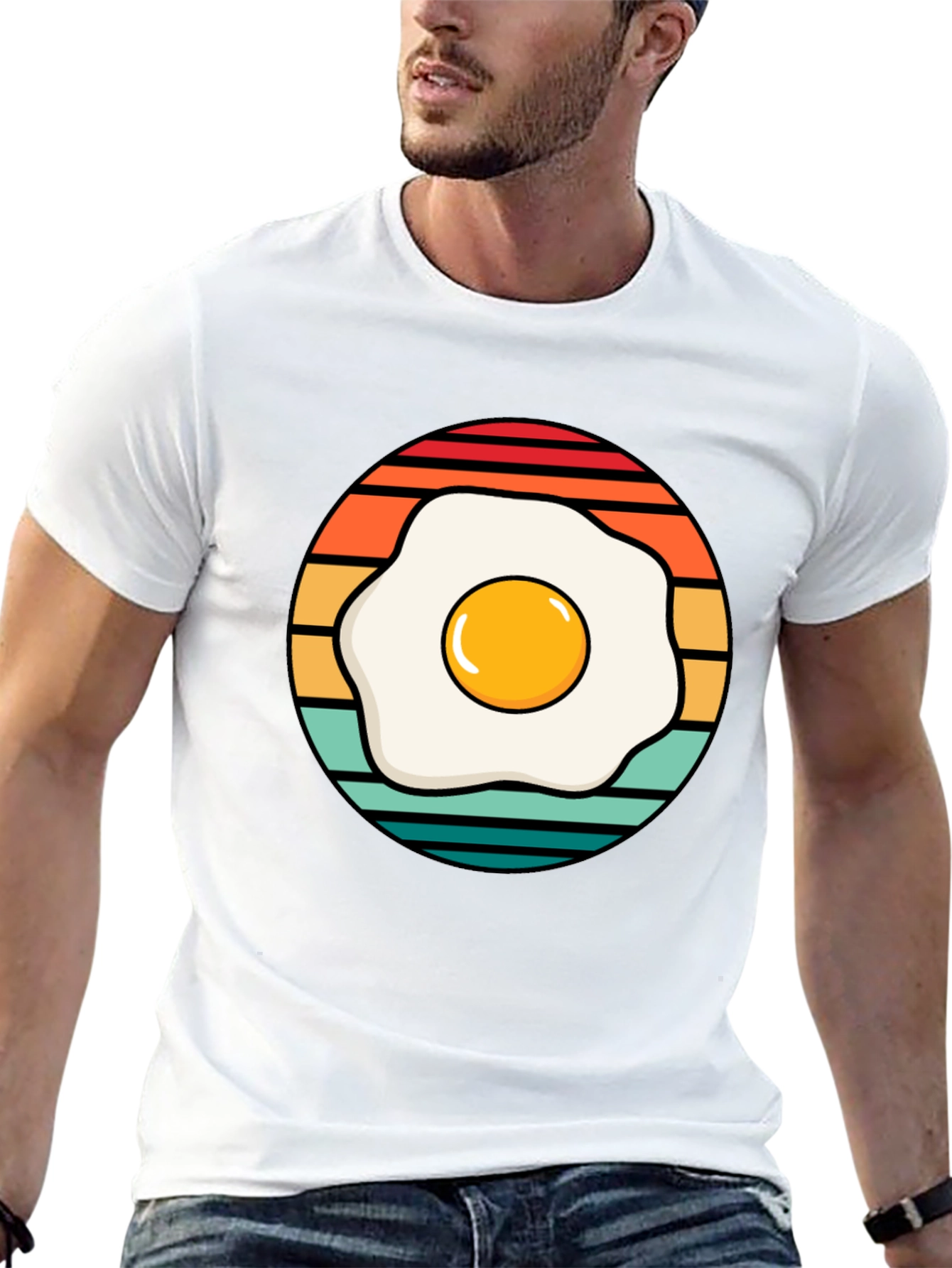 Retro Egg T-Shirt - Breakfast Lover Tee