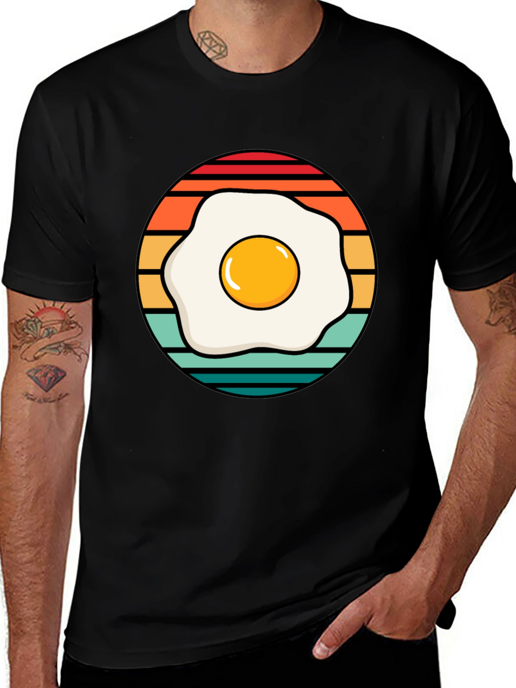 Retro Egg T-Shirt - Breakfast Lover Tee