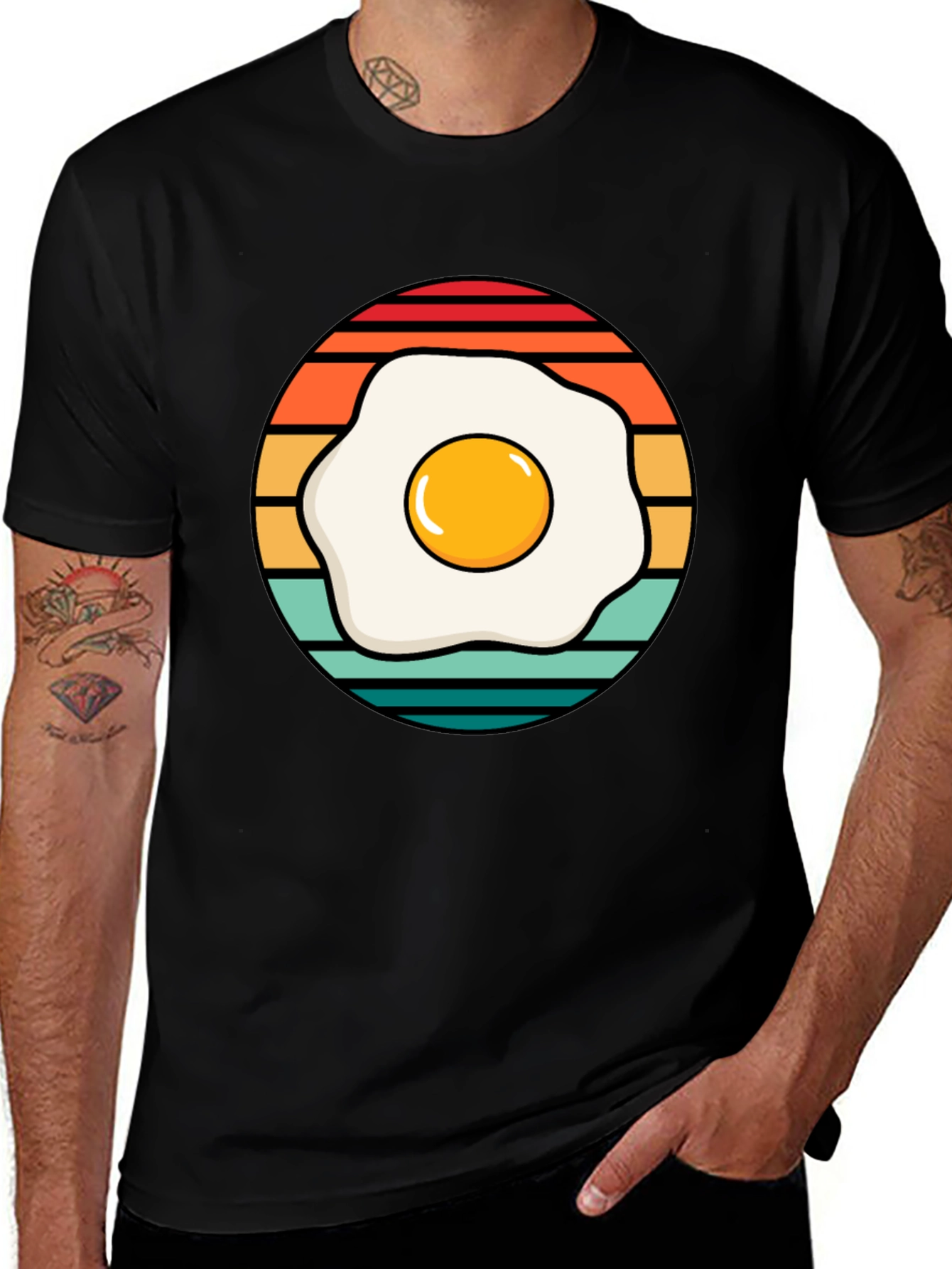 Retro Egg T-Shirt - Breakfast Lover Tee