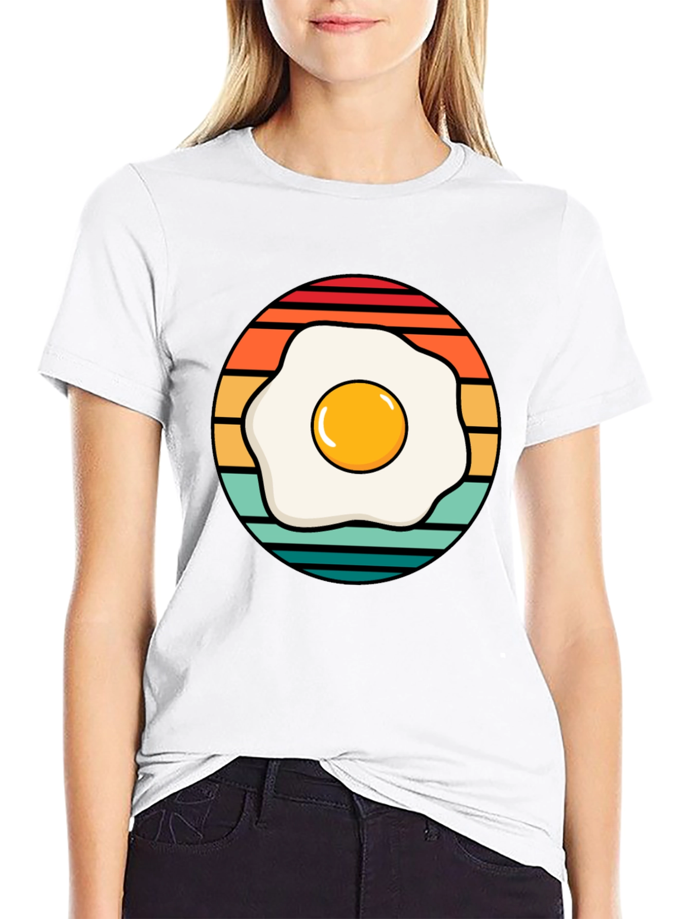 Retro Egg T-Shirt - Breakfast Lover Tee