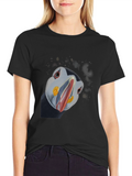 Puffin Stare Mens Black Graphic Tee