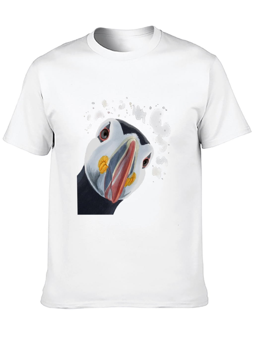 Puffin Stare Mens Black Graphic Tee