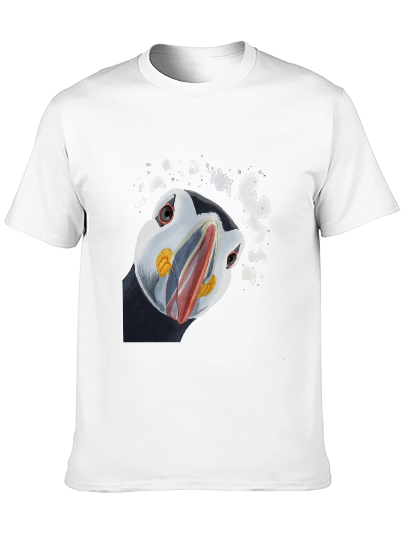 Puffin Stare Mens Black Graphic Tee