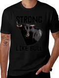 Strong Like Bull Graphic Tee - Black
