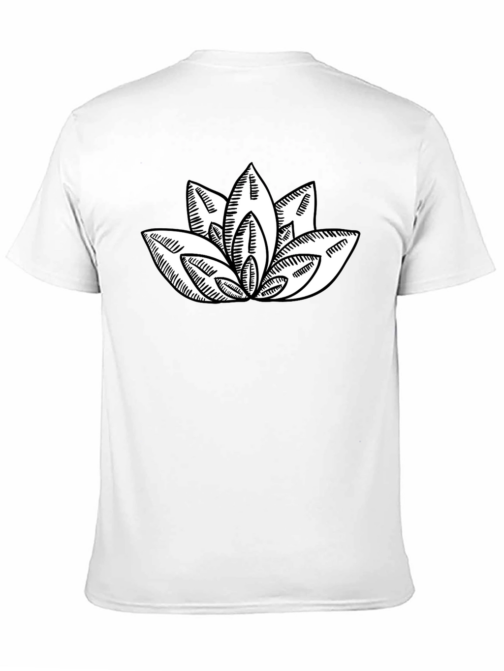 Lotus Flower Graphic Print Black T-Shirt