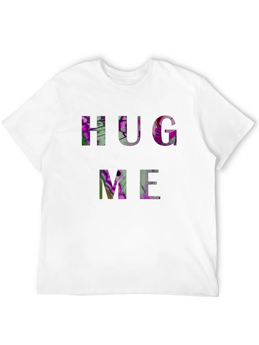 HUG ME Floral Graphic Black T-Shirt