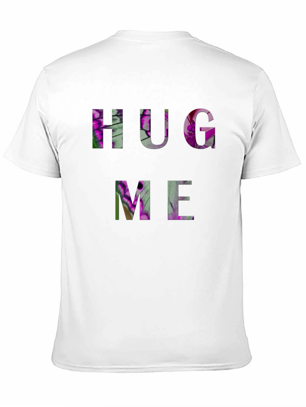 HUG ME Floral Graphic Black T-Shirt