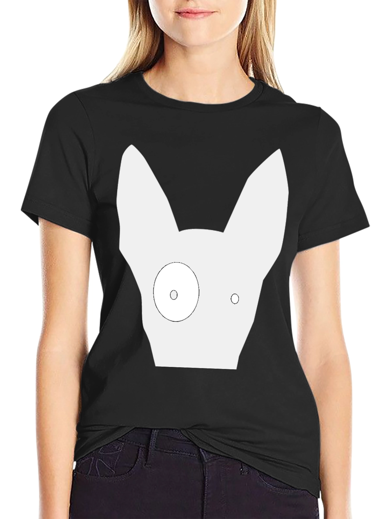 Abstract Dog Graphic Tee - Modern Minimalist Design