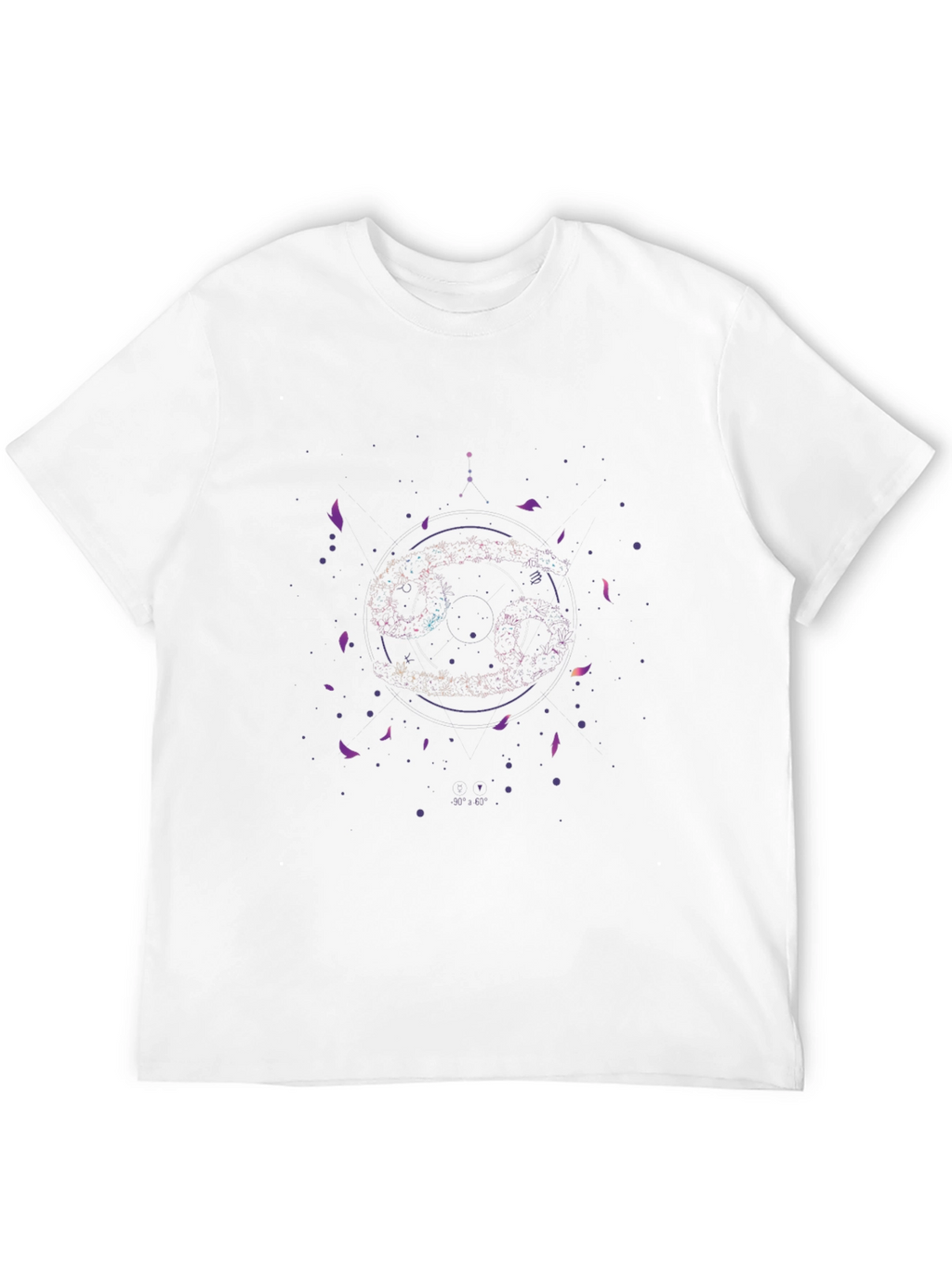 Zodiac Cancer Constellation Graphic Tee - Black
