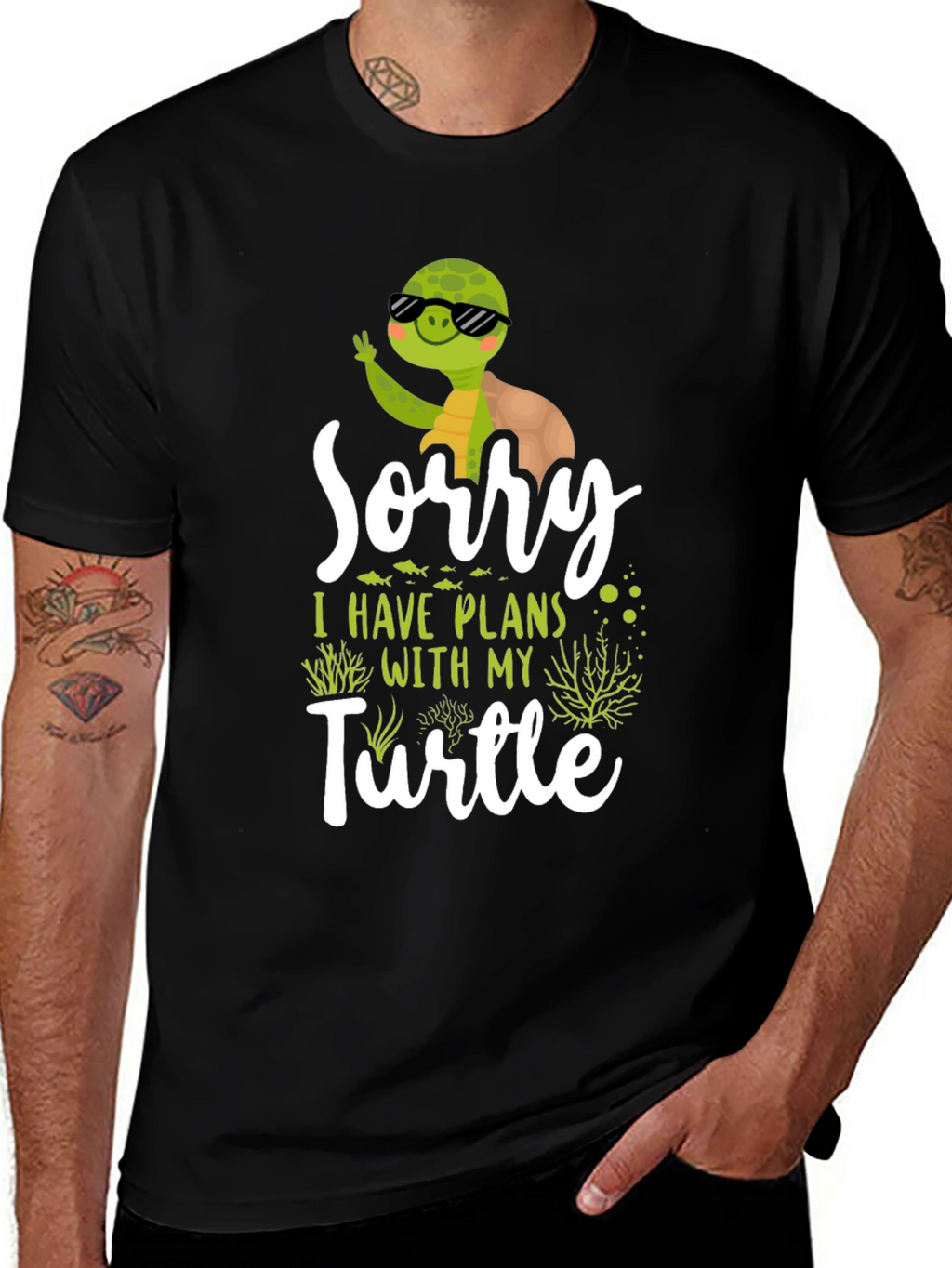 Funny Turtle Plans Graphic T-Shirt