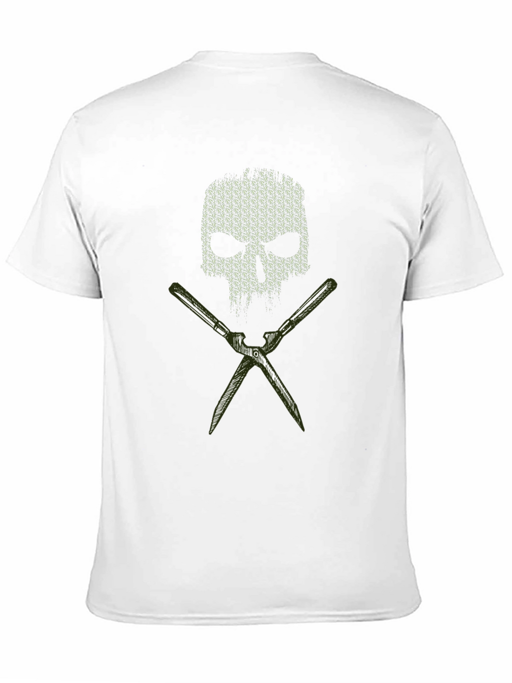 Skull and Shears Graphic Tee - Edgy Garden Style