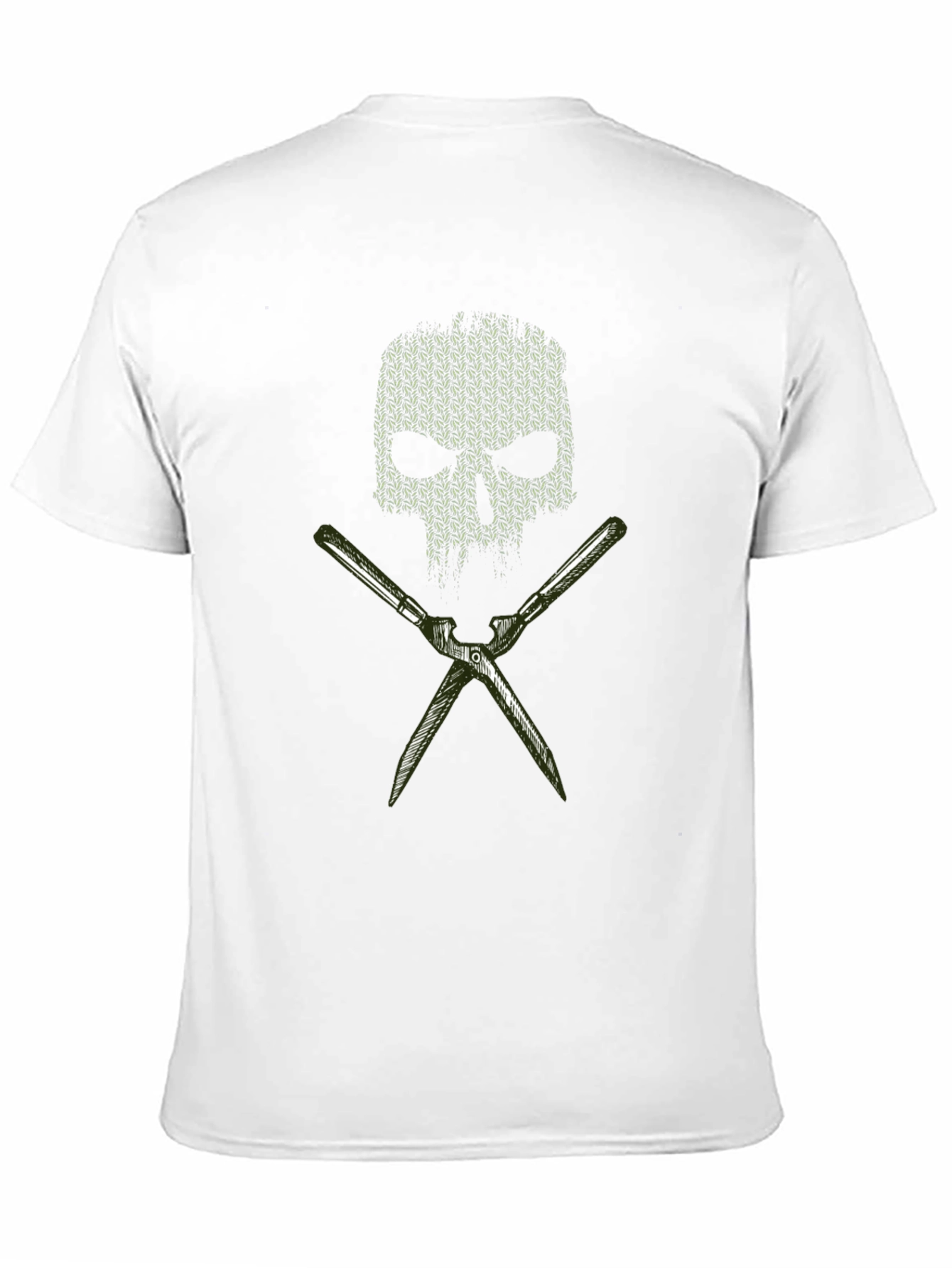 Skull and Shears Graphic Tee - Edgy Garden Style