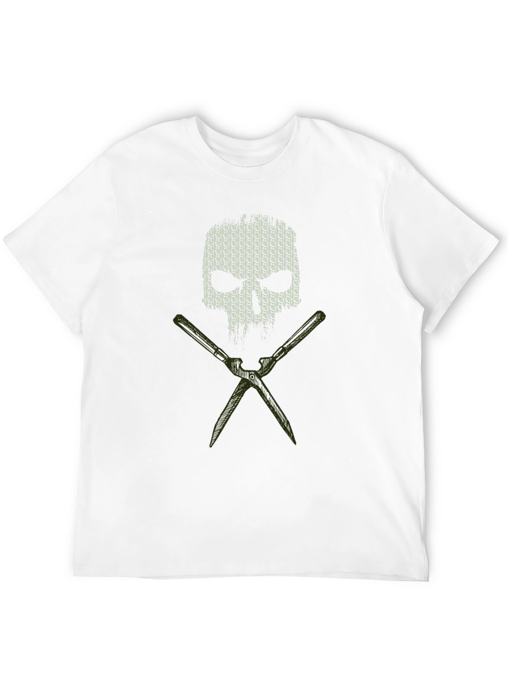 Skull and Shears Graphic Tee - Edgy Garden Style