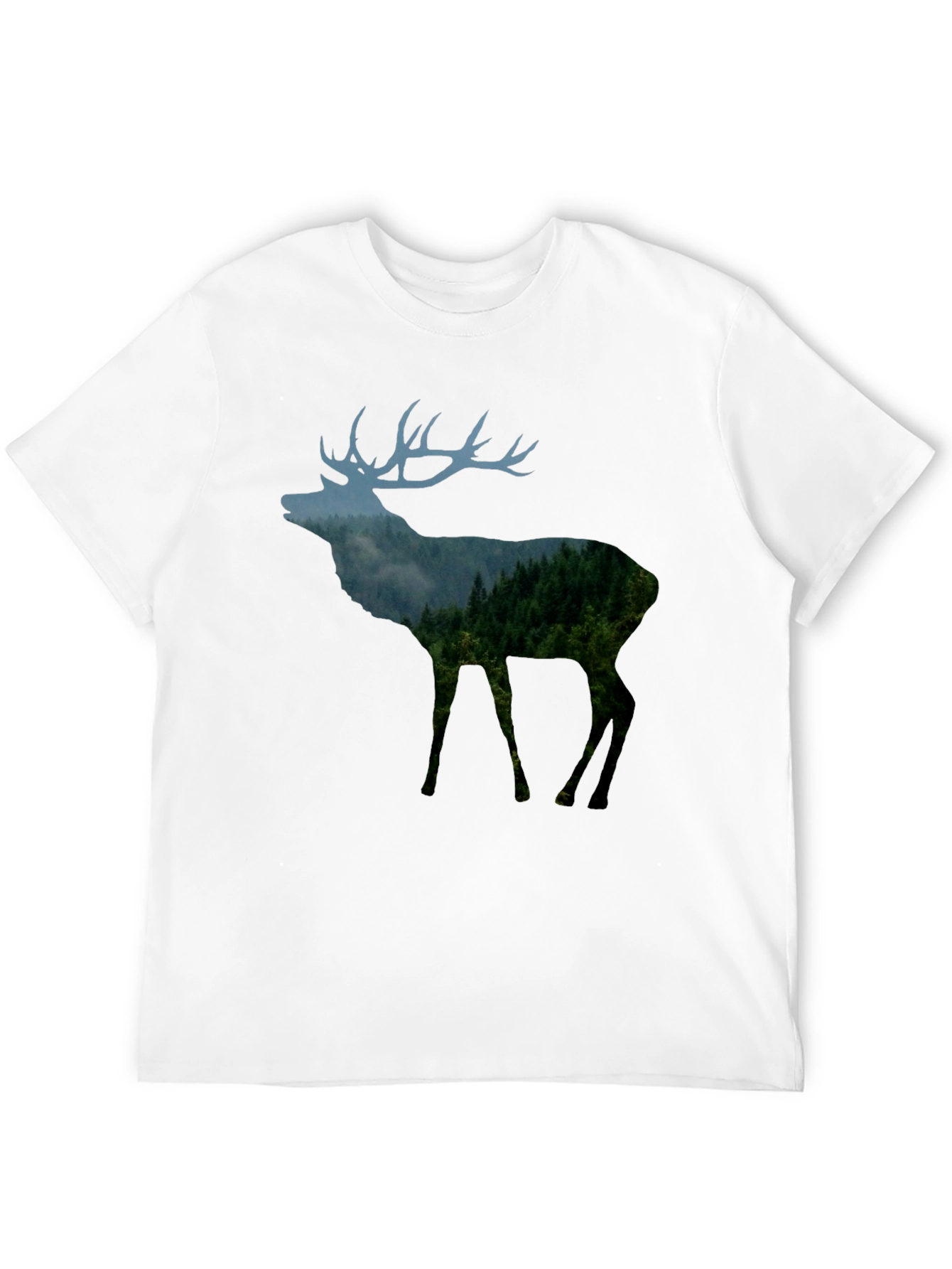 Nature Deer Black T-Shirt