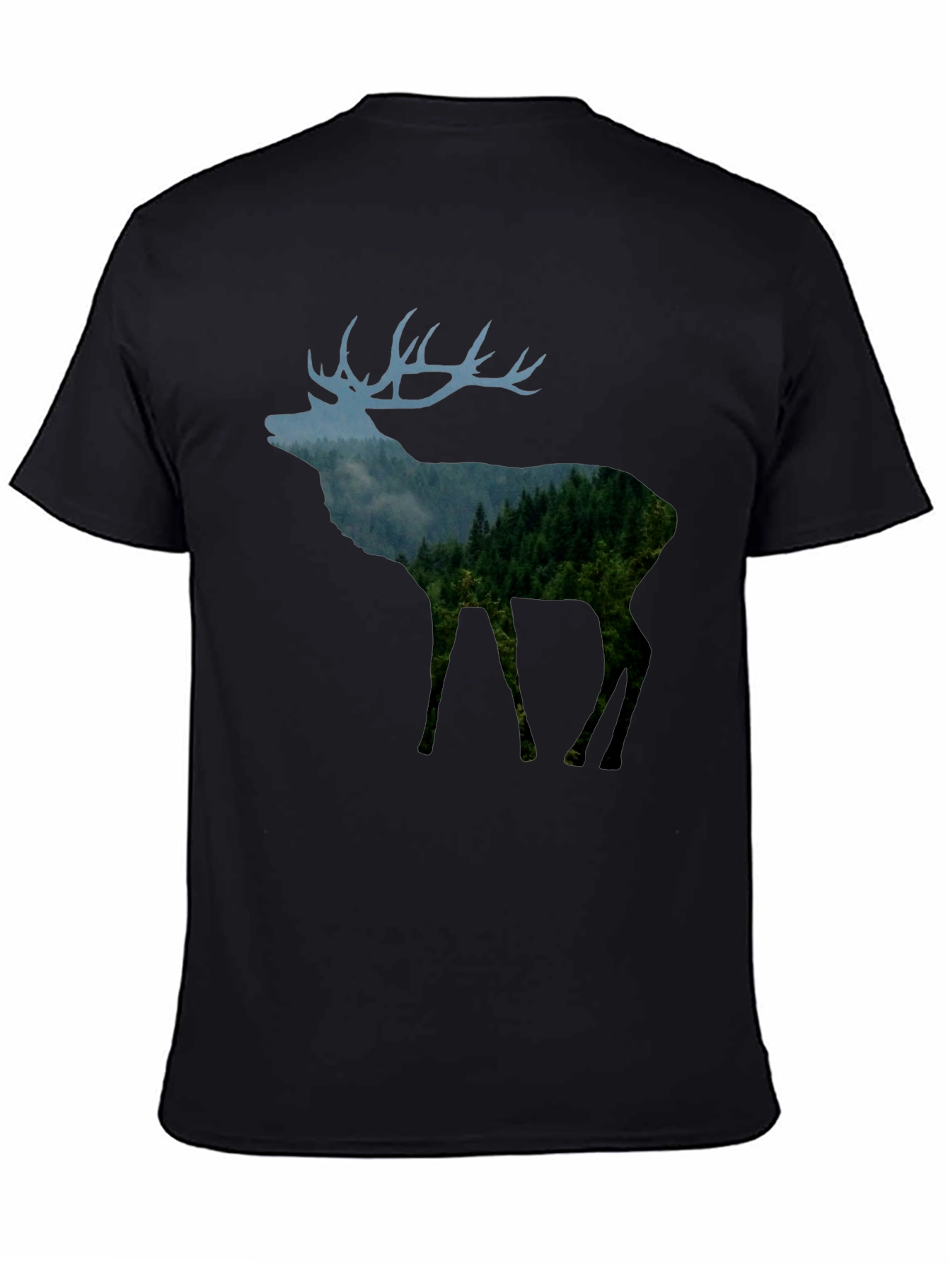 Nature Deer Black T-Shirt