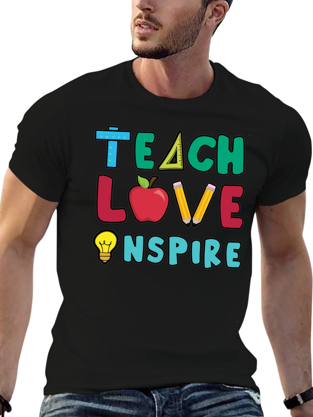 Teacher Graphic Tee - Teach Love Inspire