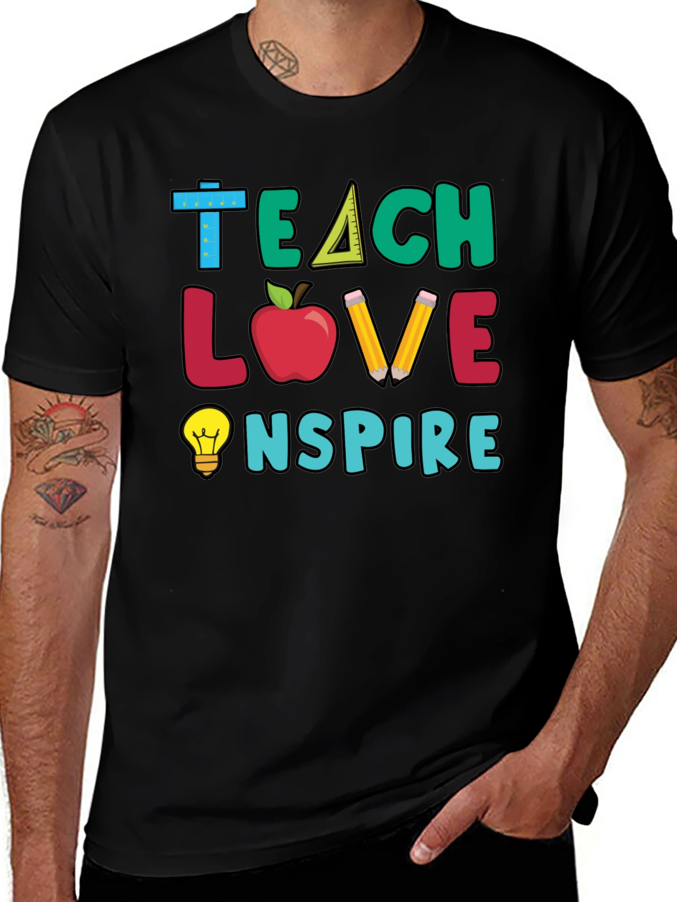 Teacher Graphic Tee - Teach Love Inspire