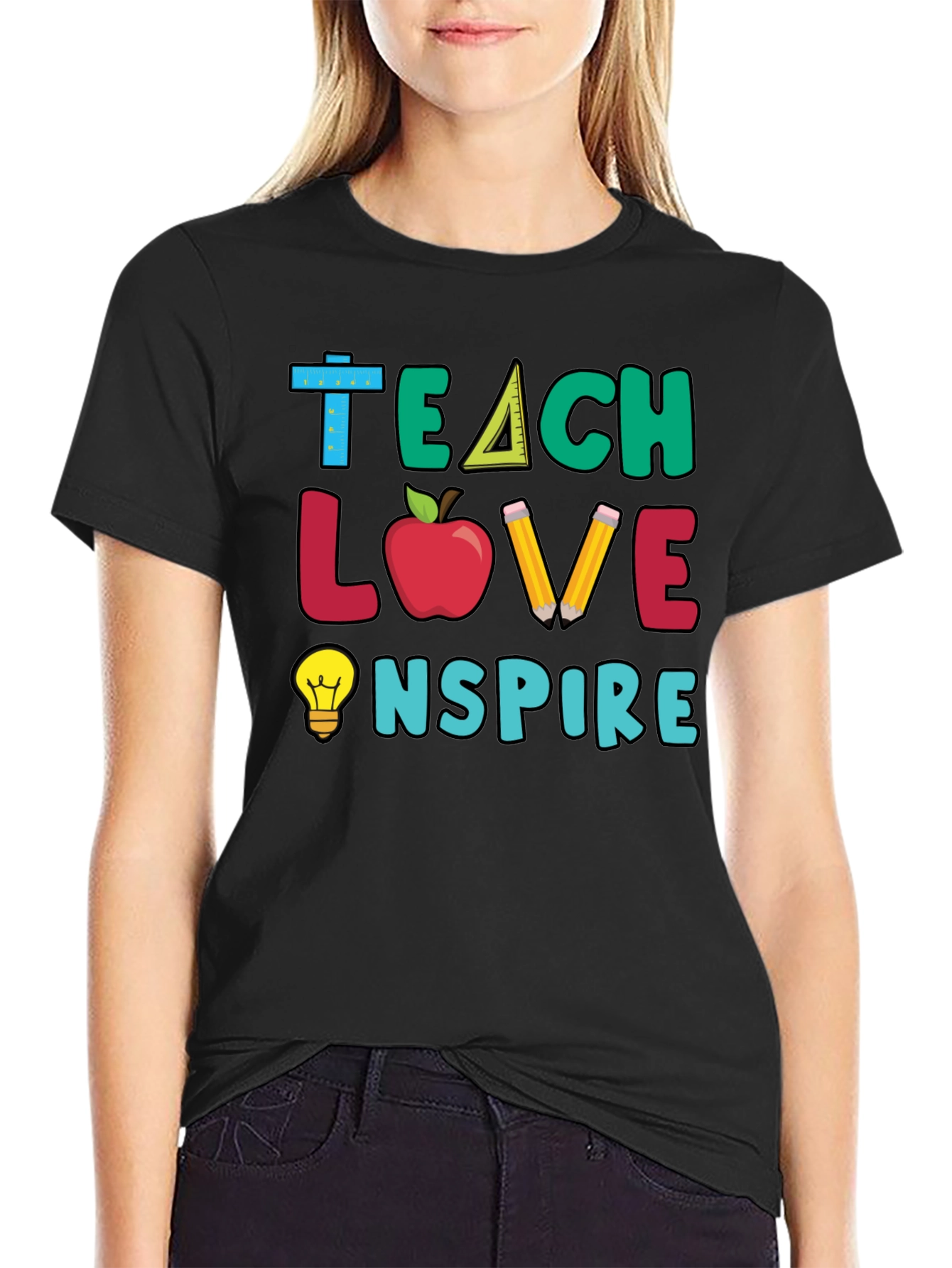 Teacher Graphic Tee - Teach Love Inspire